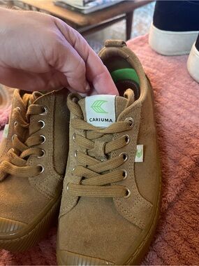 Cariuma womens Suede Sneakers in Tan